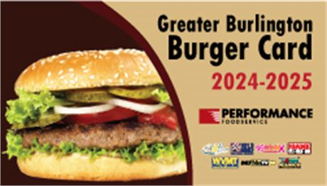 The Greater Burlington Burger Card 2024-2025